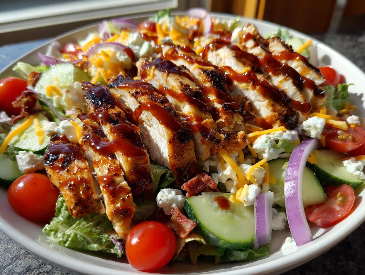 Recipe Kitchen Hub - Easy Slow Cooker Recipes 18 BBQ Ranch Chicken Salad