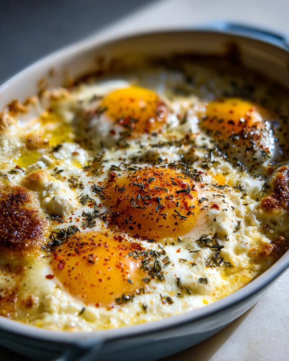 Irresistible Baked Feta Eggs Recipe in Just 20 Minutes 4 Baked Feta Eggs - detail 1