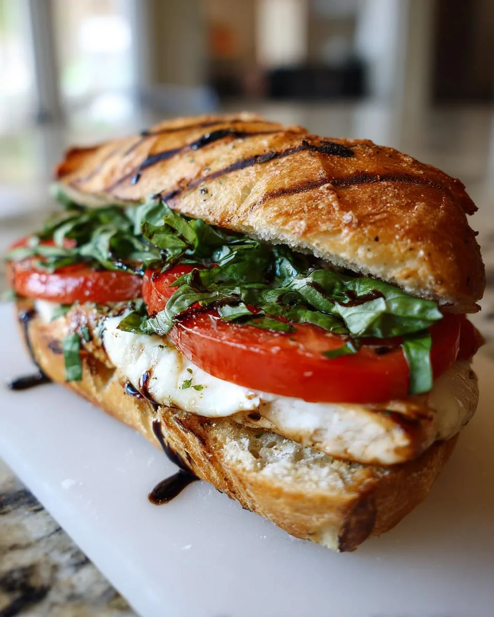 25-Minute Irresistible Chicken Caprese Sandwich Recipe 3 Chicken Caprese Sandwich - detail 1