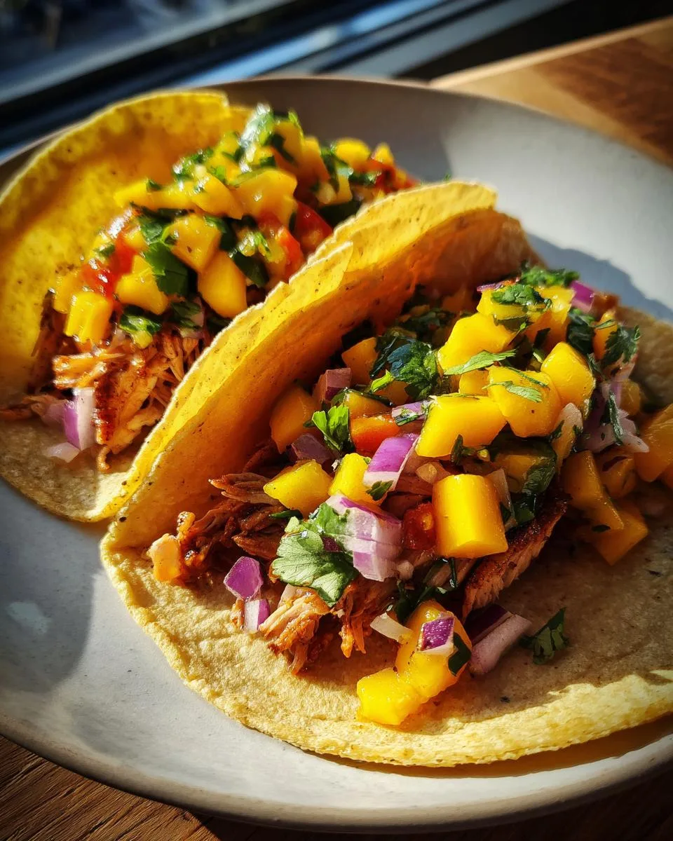 30-Minute Chicken Tacos with Mango Salsa – Sweet & Spicy Bliss 3 Chicken Tacos with Mango Salsa - detail 1