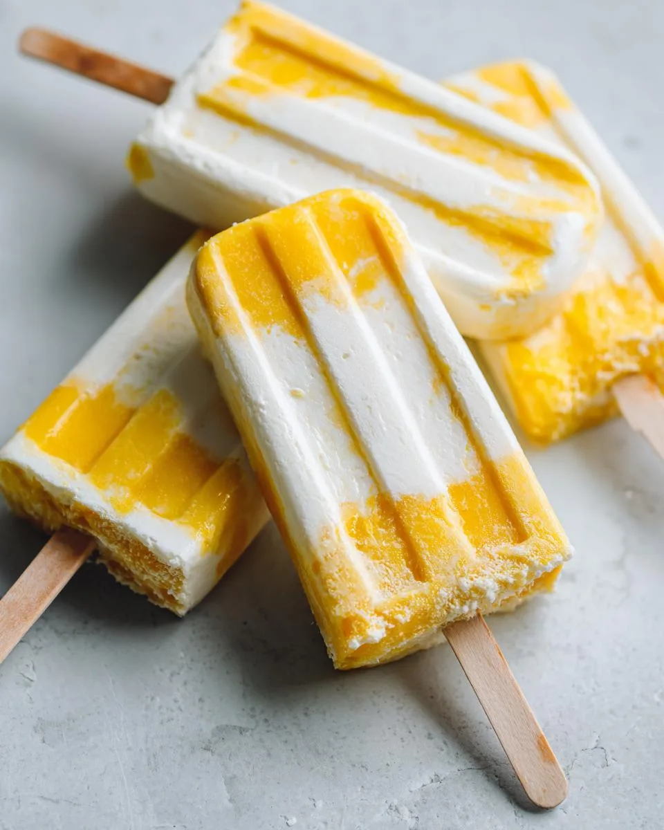 2-Ingredient Coconut Mango Popsicles Your Kids Will Devour 3 Coconut Mango Popsicles - detail 1