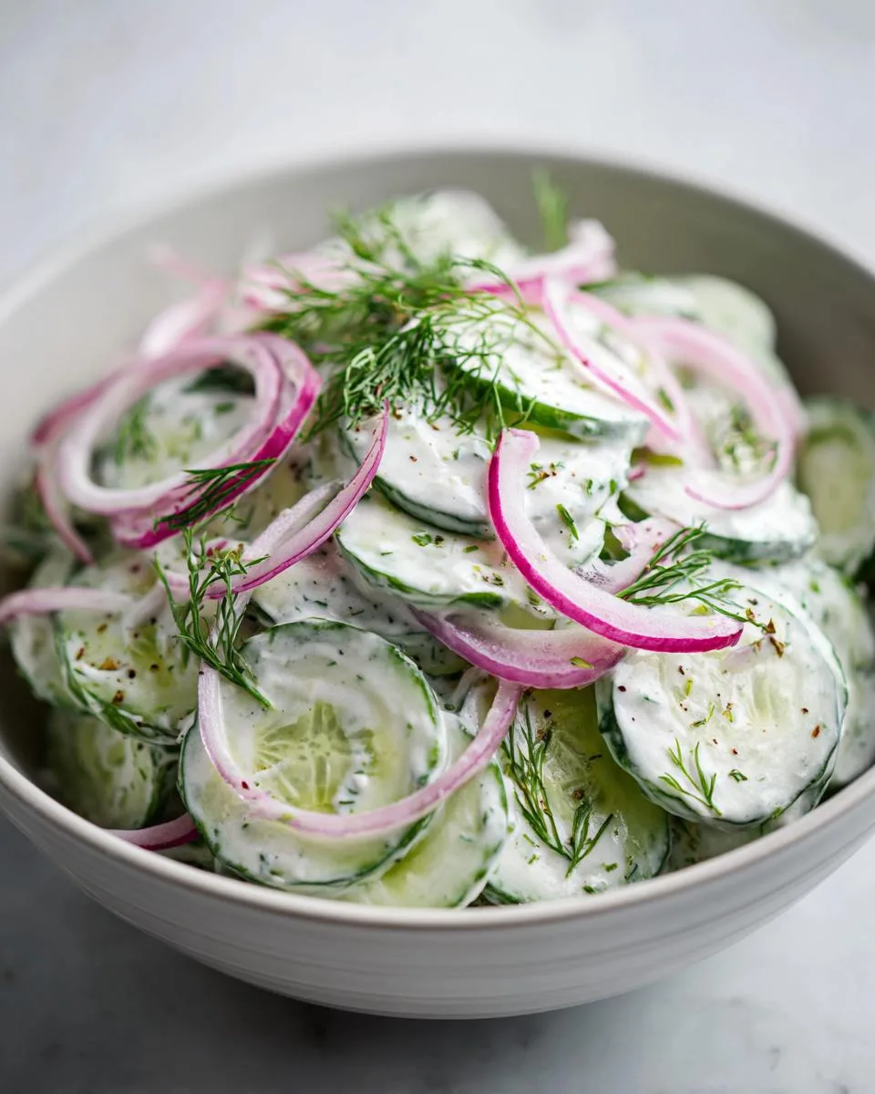 Creamy Cucumber Salad - detail 1