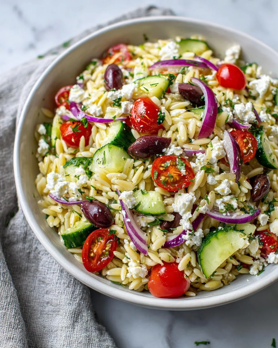 Irresistible Greek Orzo Salad Recipe in Just 15 Minutes 3 Greek Orzo Salad - detail 1
