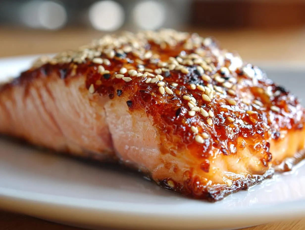 Recipe Kitchen Hub - Easy Slow Cooker Recipes 24 Honey Glazed Salmon