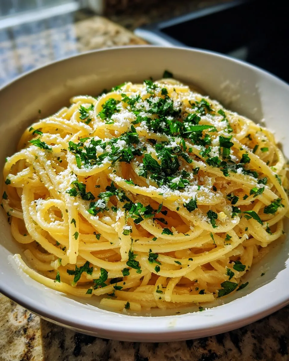 Lemon Garlic Pasta - detail 1