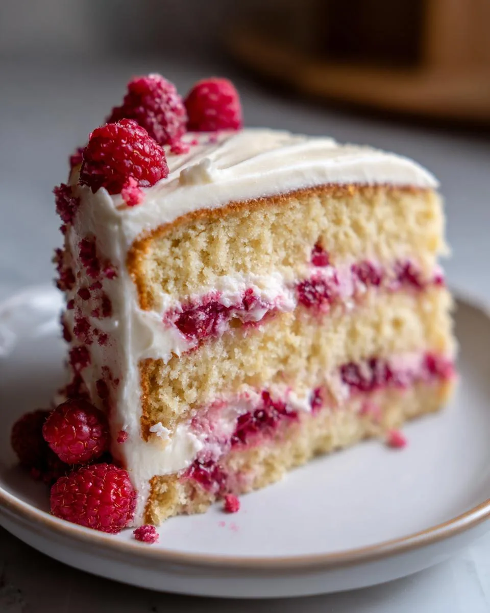 Lemon Raspberry Layer Cake - detail 2
