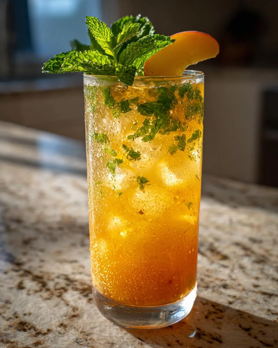 Peach Bellini Mocktail - detail 2