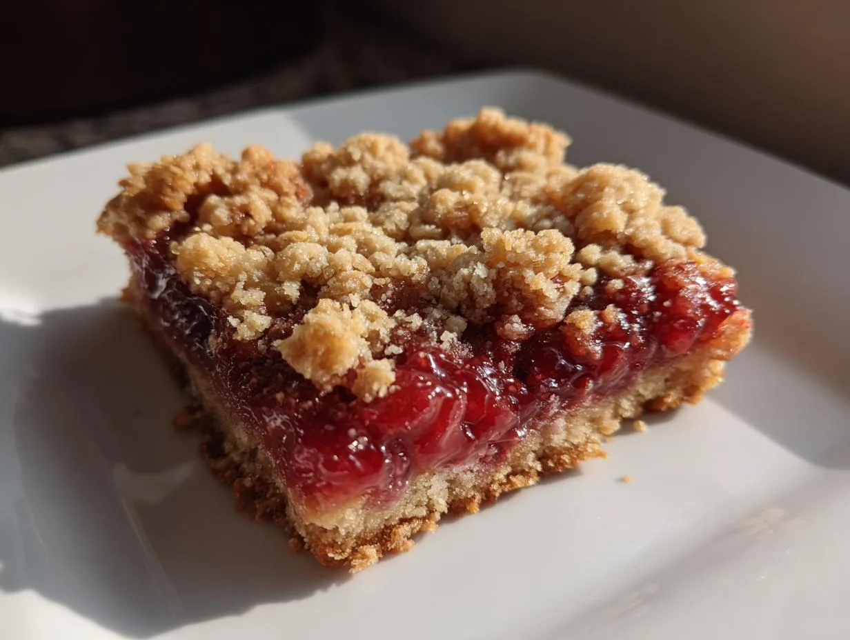 Recipe Kitchen Hub - Easy Slow Cooker Recipes 17 Strawberry Oat Crumble Bars