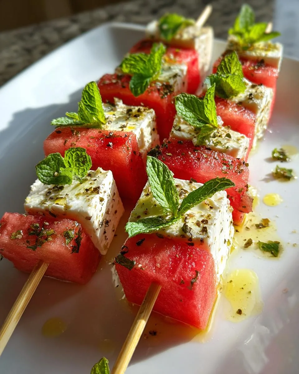 Watermelon Feta Skewers - detail 1