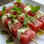 Watermelon Feta Skewers
