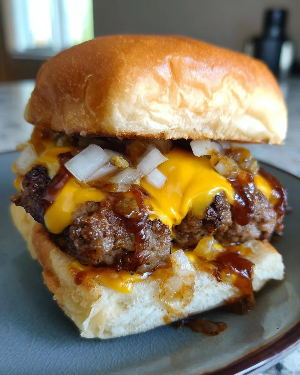 Irresistible BBQ Cheeseburger Sliders Recipe in 3 Easy Steps 4 BBQ Cheeseburger Sliders - detail 1