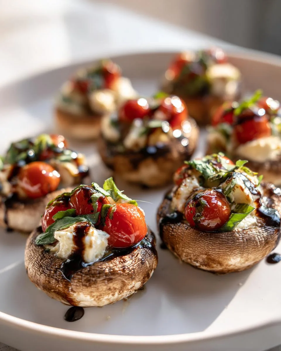Caprese Stuffed Mushrooms - detail 2