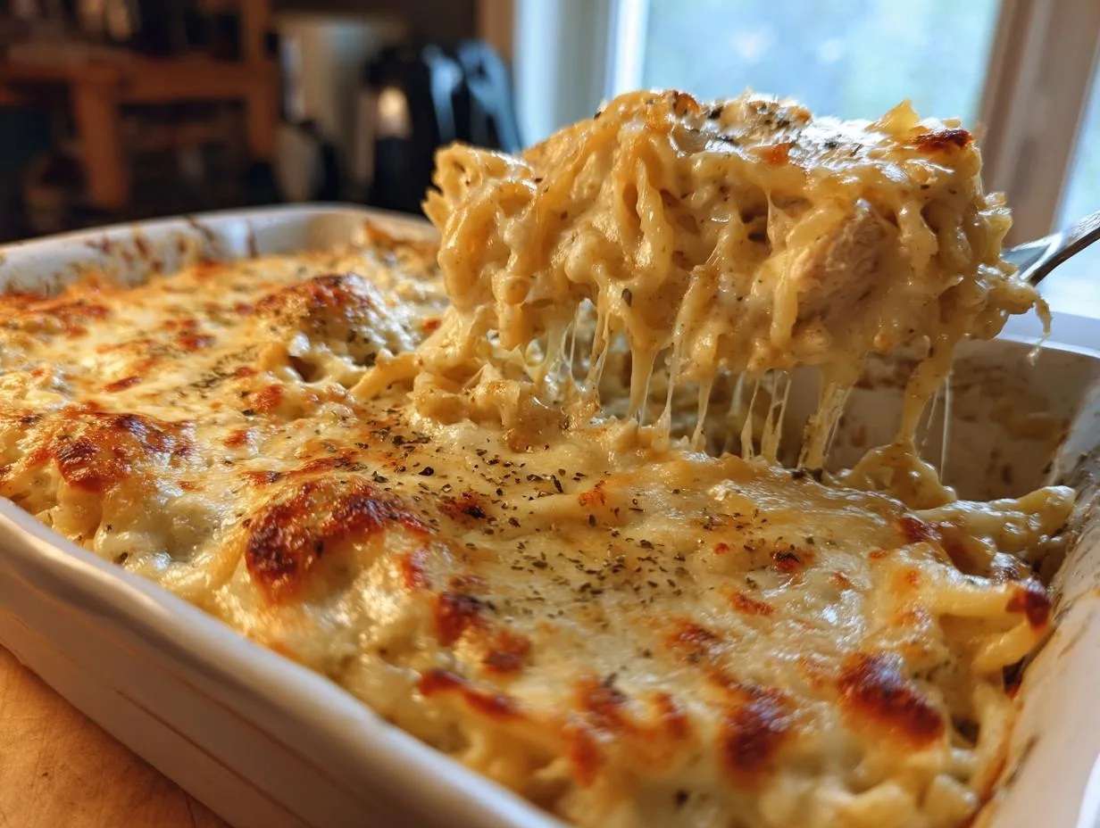 Recipe Kitchen Hub - Easy Slow Cooker Recipes 24 Chicken Alfredo Bake