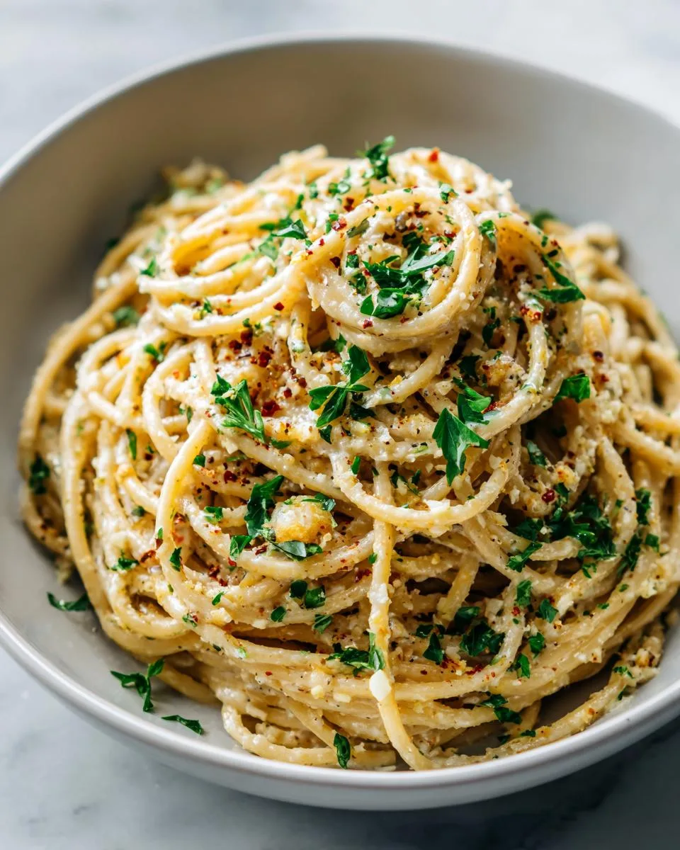 Creamy Garlic Parmesan Pasta - detail 1