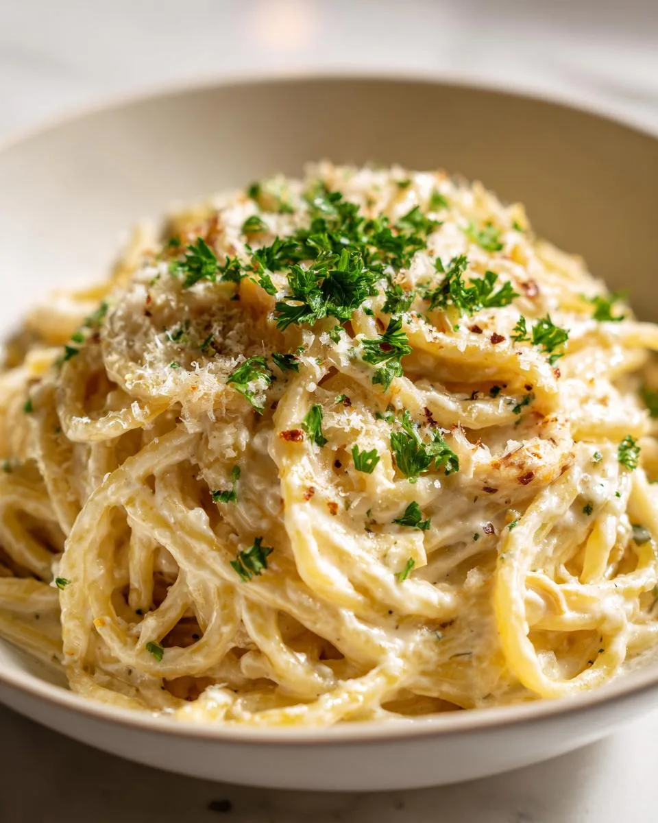 Creamy Garlic Parmesan Pasta - detail 2