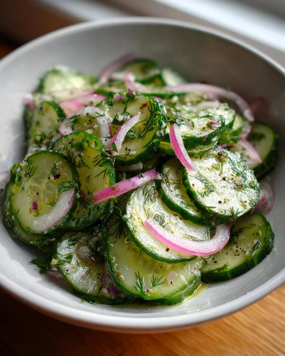 Refreshing Cucumber Dill Salad Recipe in Just 15 Minutes 4 Cucumber Dill Salad - detail 1