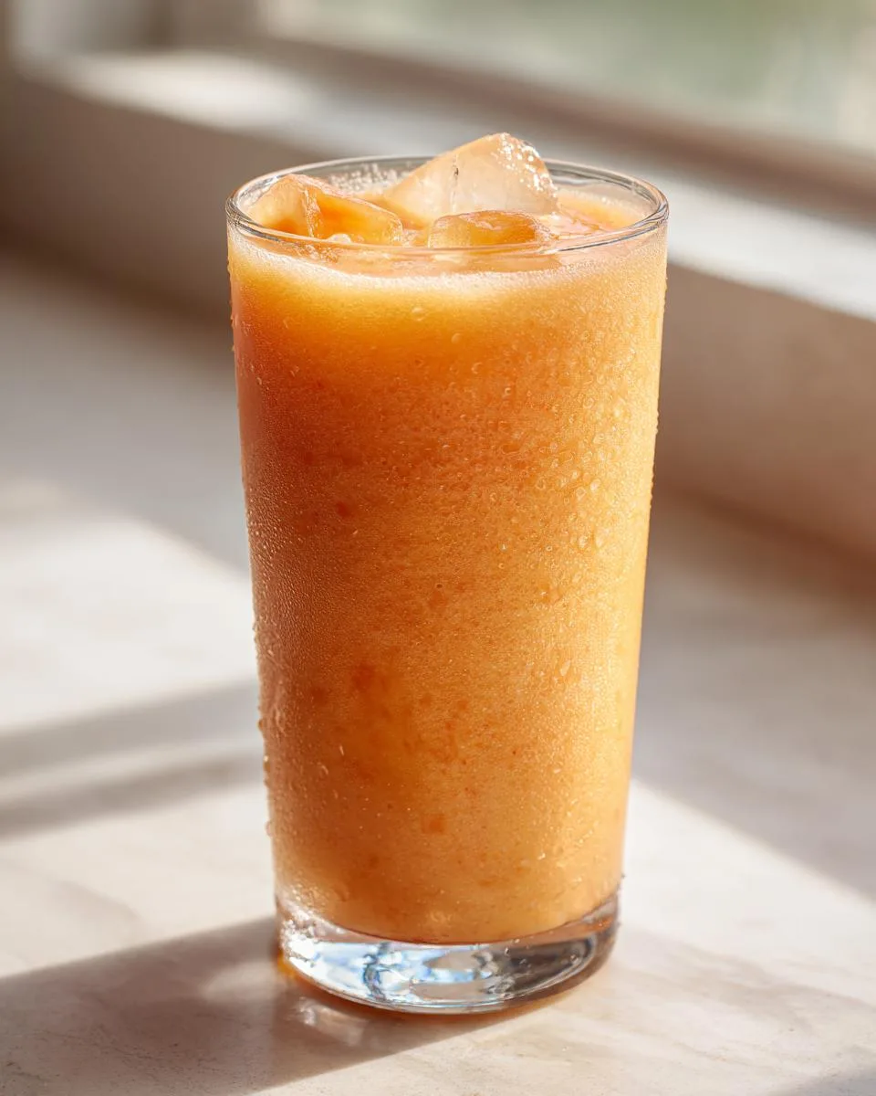 Frozen Peach Bellini Mocktail - detail 1