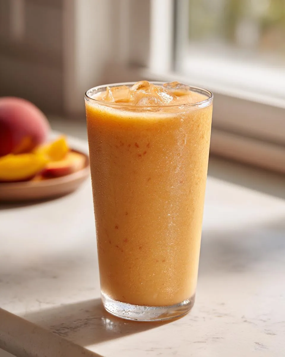 Frozen Peach Bellini Mocktail - detail 2