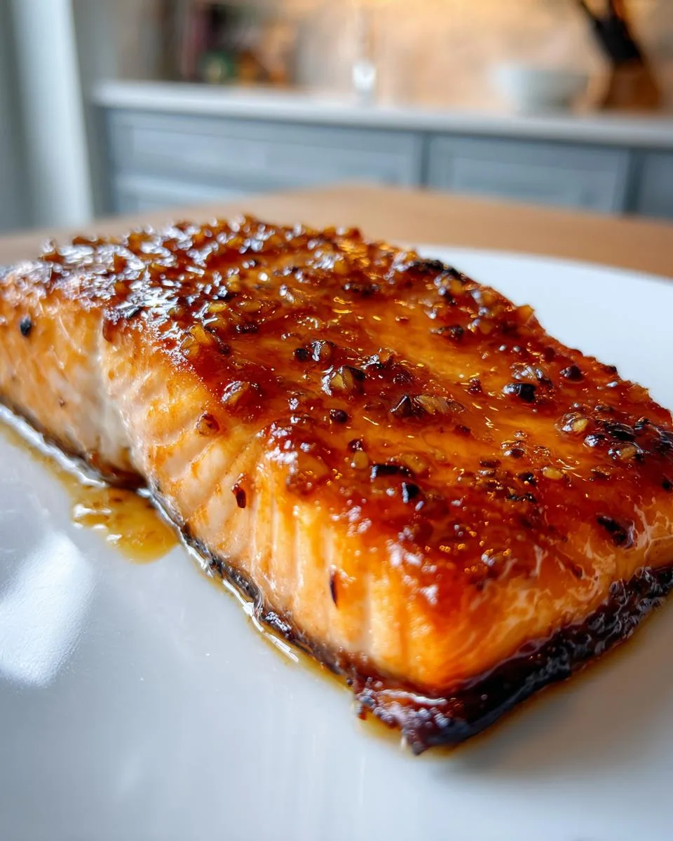 Honey Garlic Glazed Salmon - detail 1