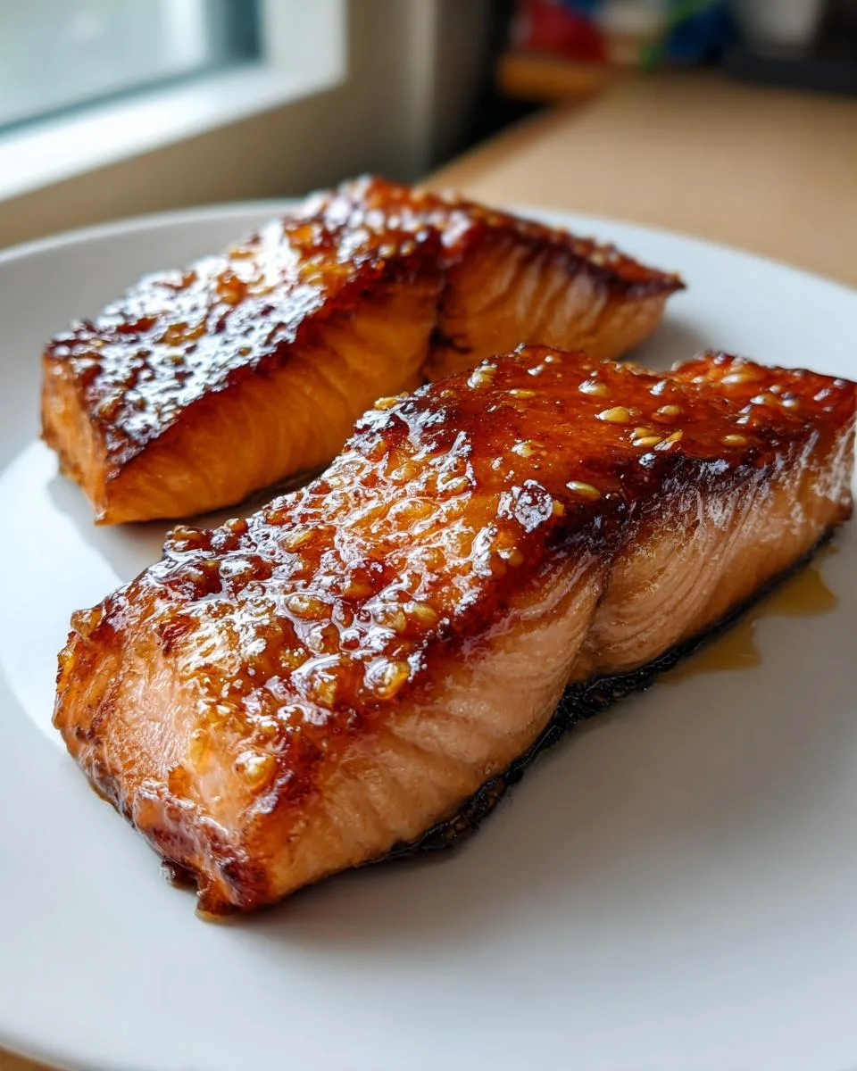 Honey Garlic Glazed Salmon - detail 2
