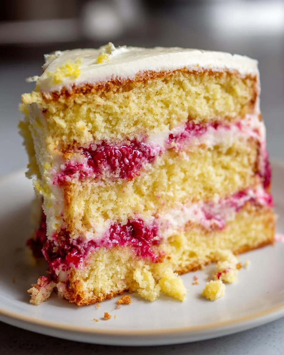 Lemon Raspberry Cake - detail 1