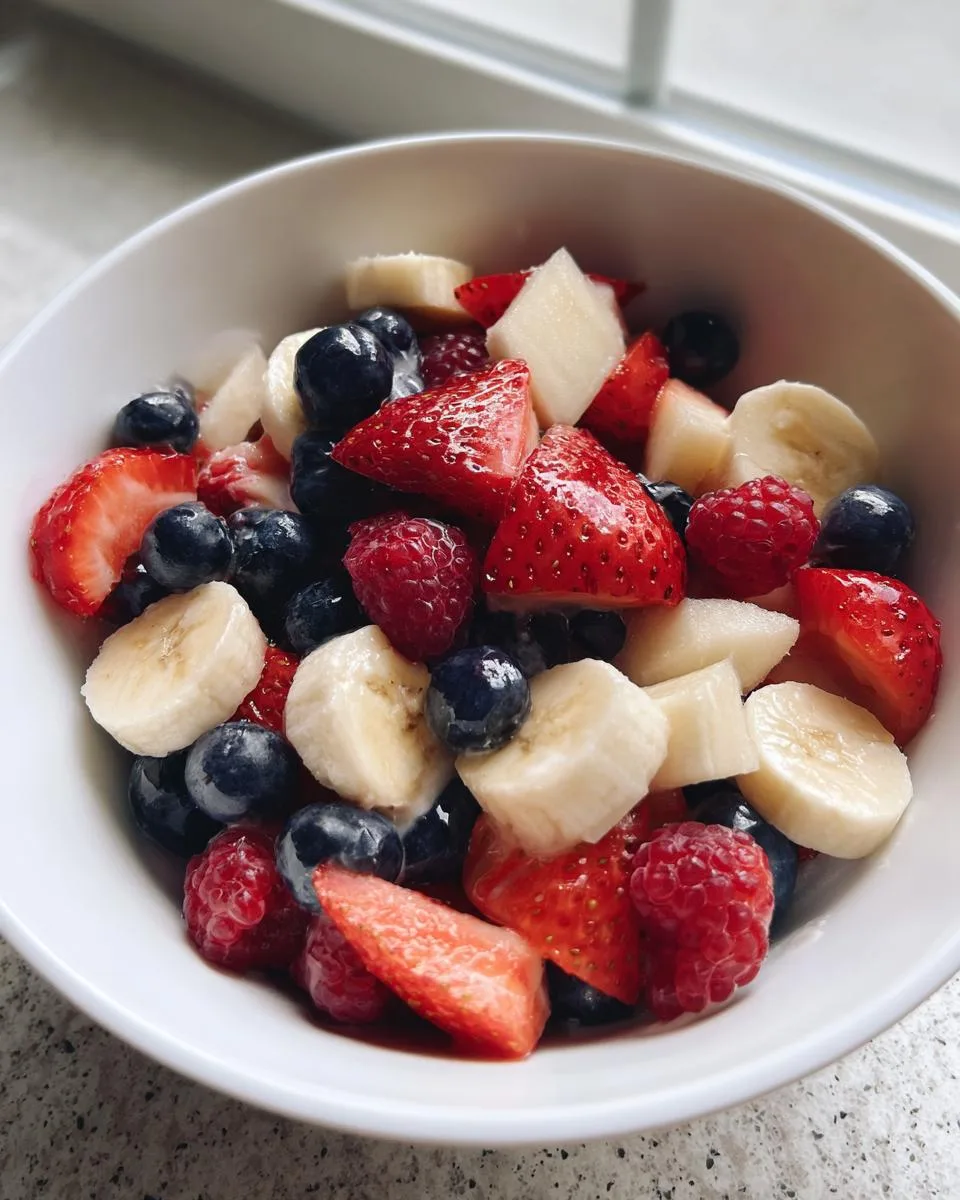 Red White and Blue Fruit Salad - detail 1