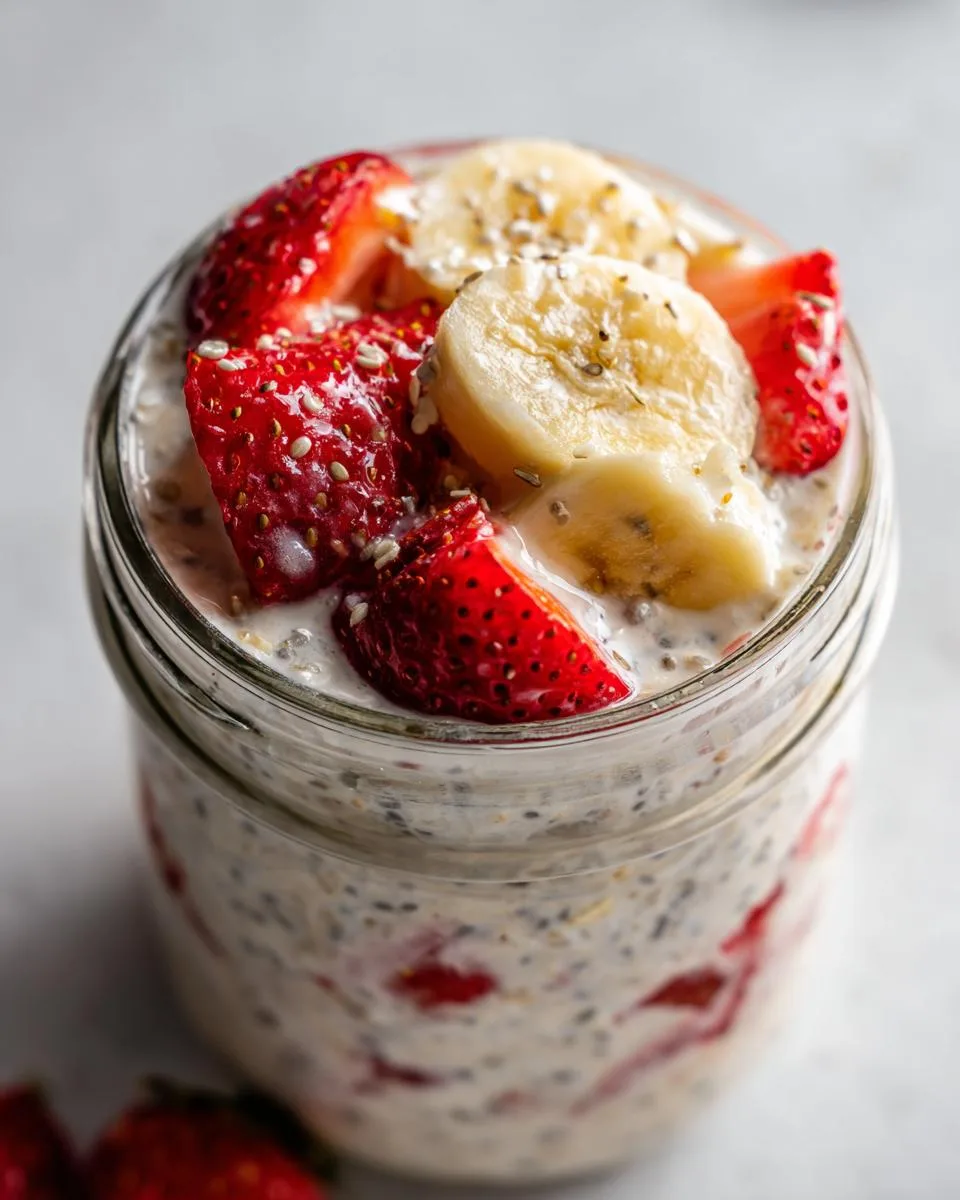 Strawberry Banana Overnight Oats: 5-Minute Breakfast Magic 4 Strawberry Banana Overnight Oats - detail 1
