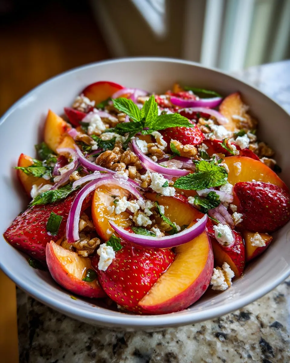 Strawberry Peach Salad - detail 1