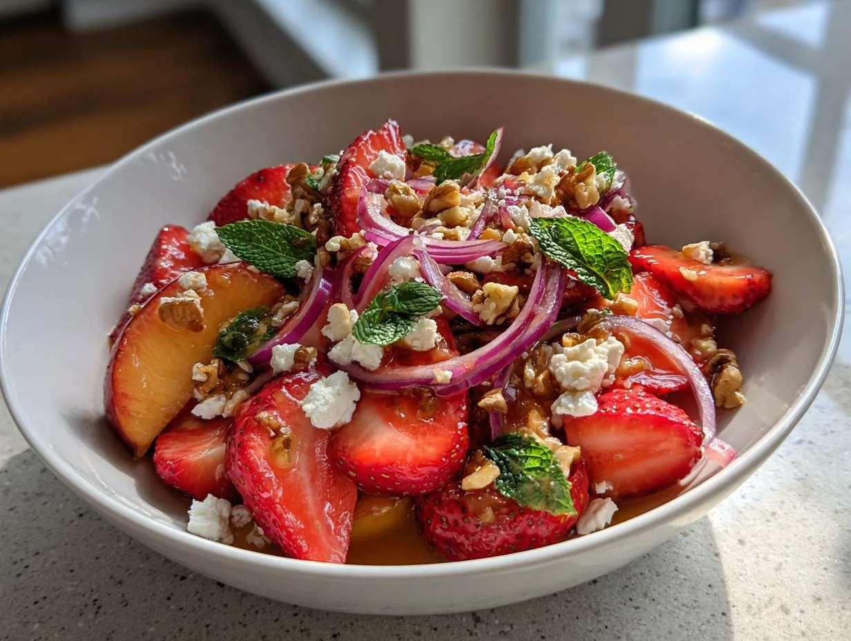 Strawberry Peach Salad