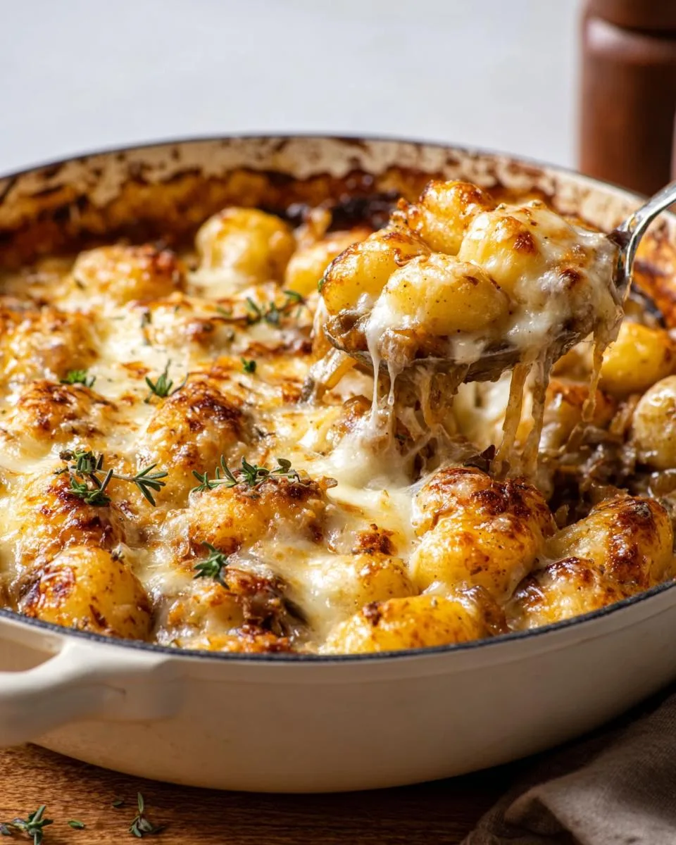 4 Easy Steps to Perfect Baked French Onion Gnocchi 3 Baked French Onion Gnocchi - detail 1