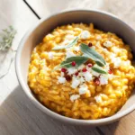 Baked Pumpkin Goat Cheese Risotto