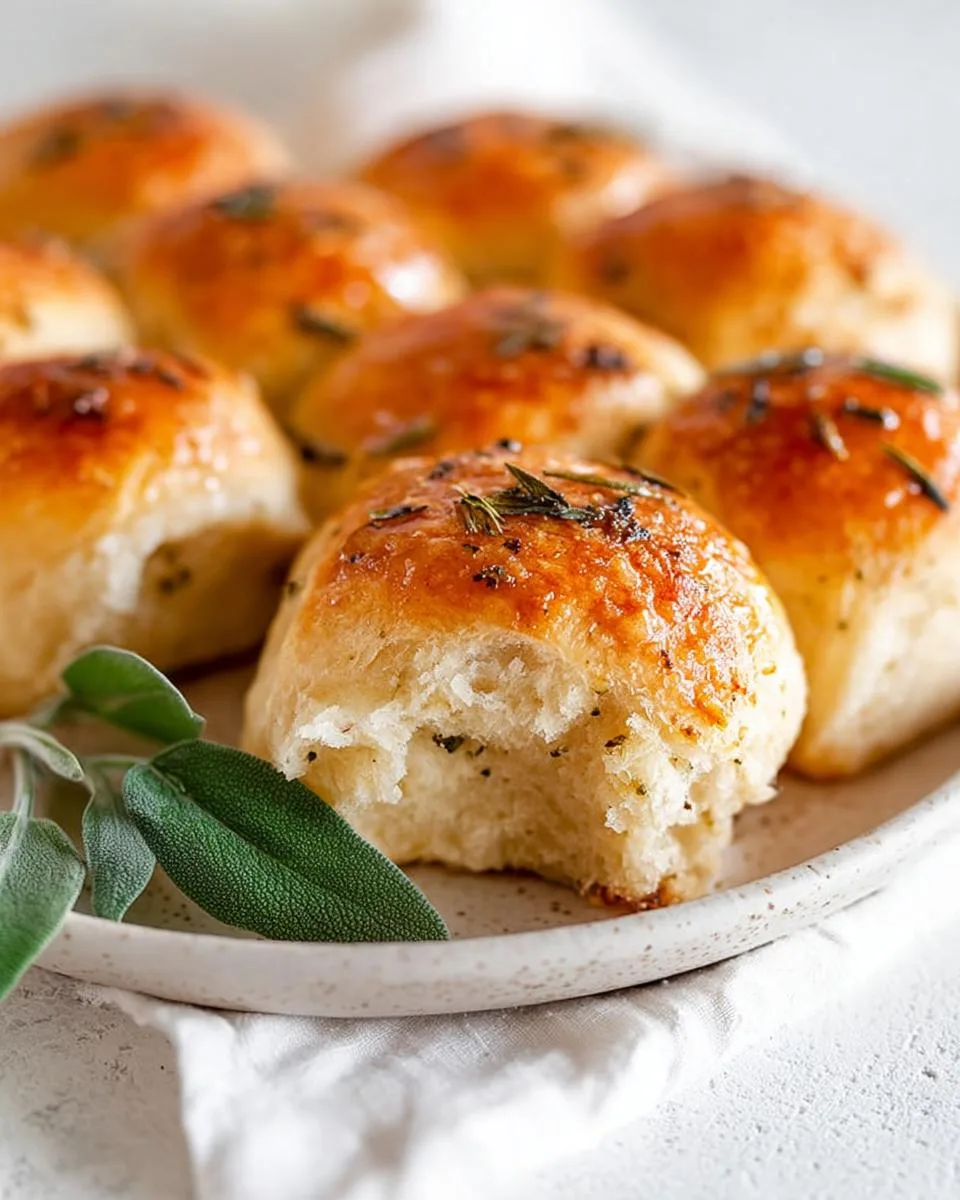 Brown Butter Sage Dinner Rolls - detail 1