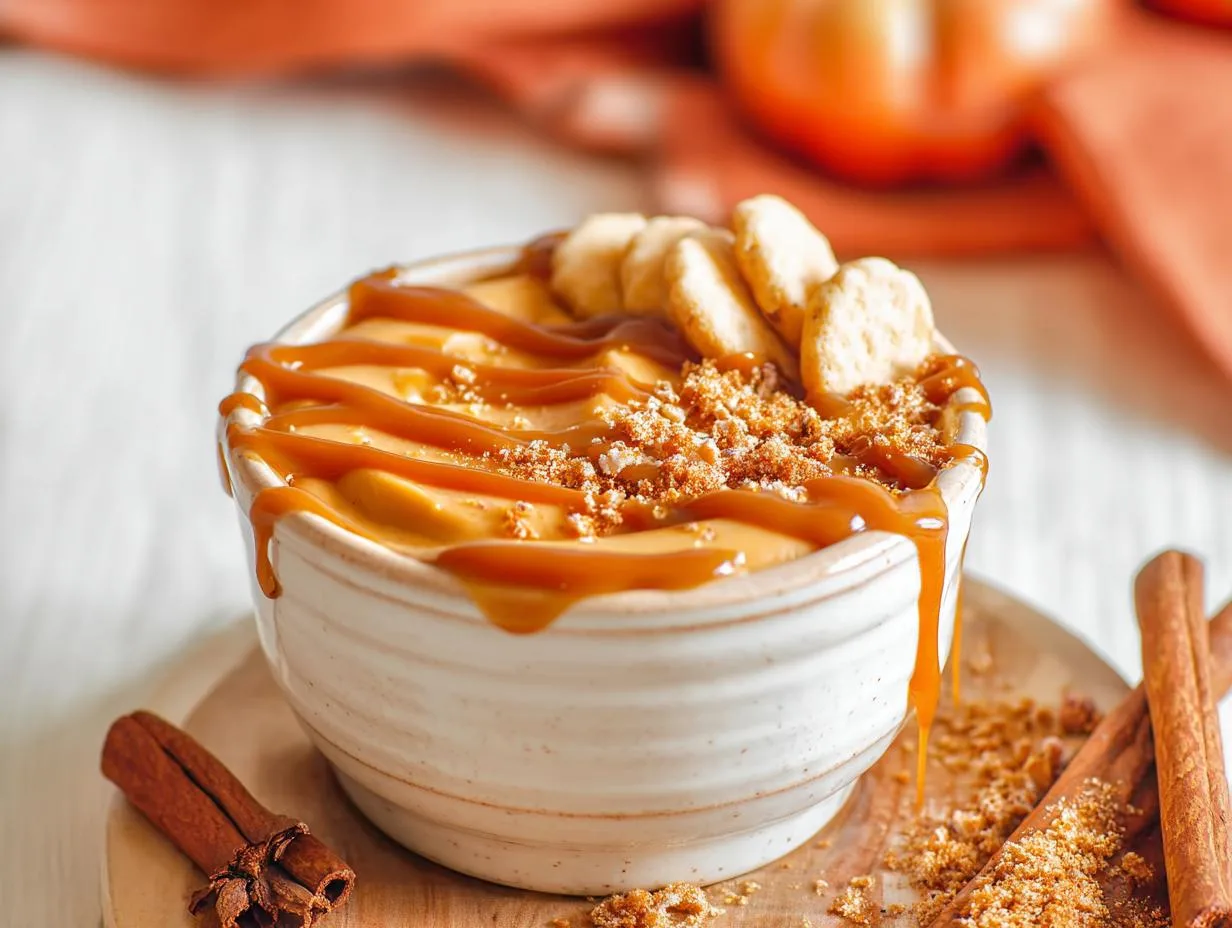 Caramel Pumpkin Cheesecake Dip