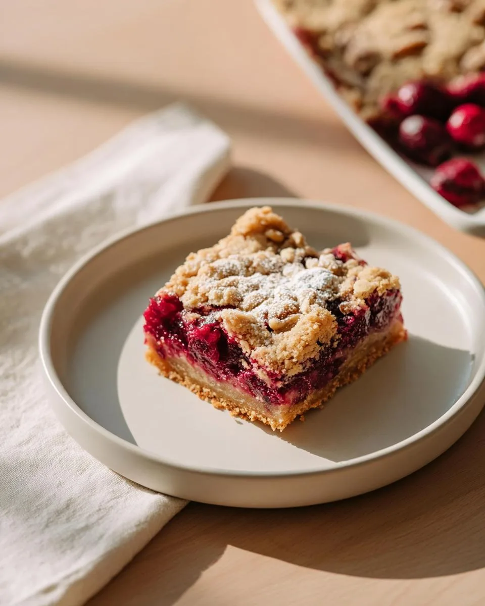 Cranberry Crumble Bars