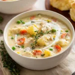 Creamy chicken pot pie soup
