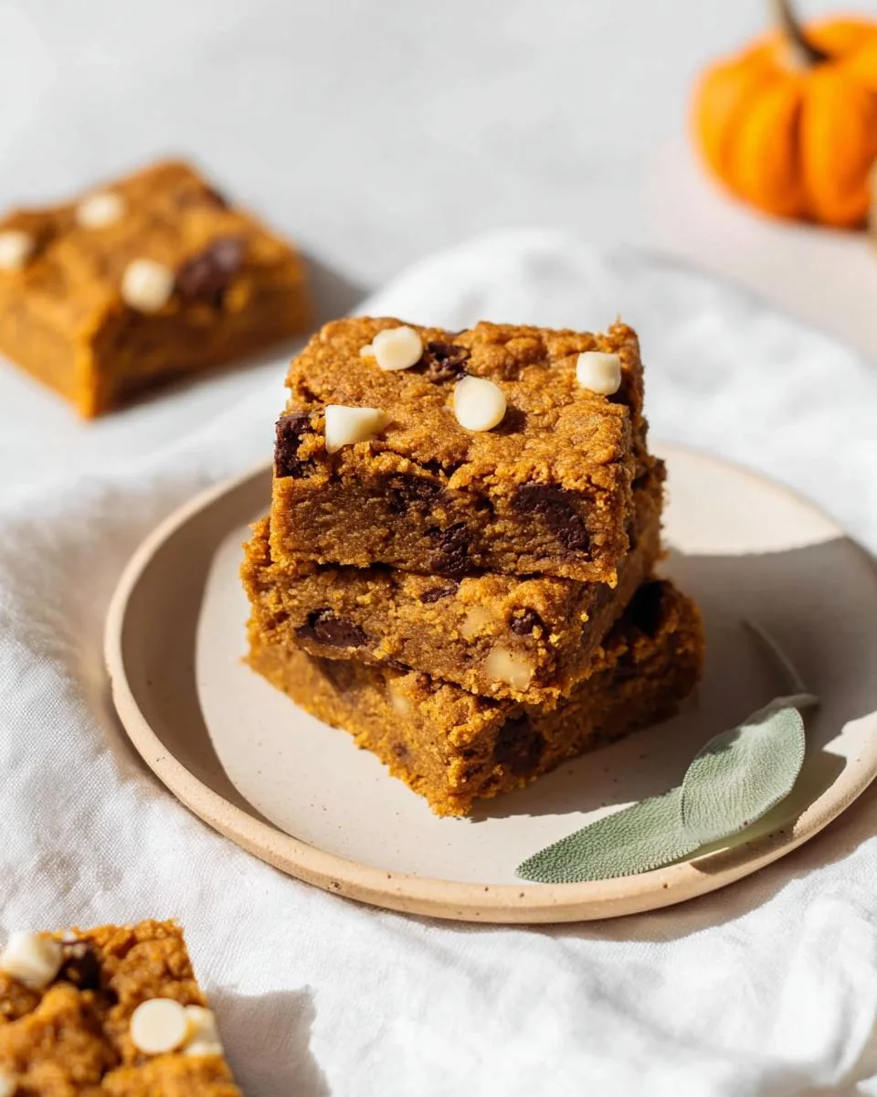 Gluten-Free Pumpkin Chickpea Blondies: 1 Pan, Fudgy Bliss 3 Gluten-Free Pumpkin Chickpea Blondies - detail 1