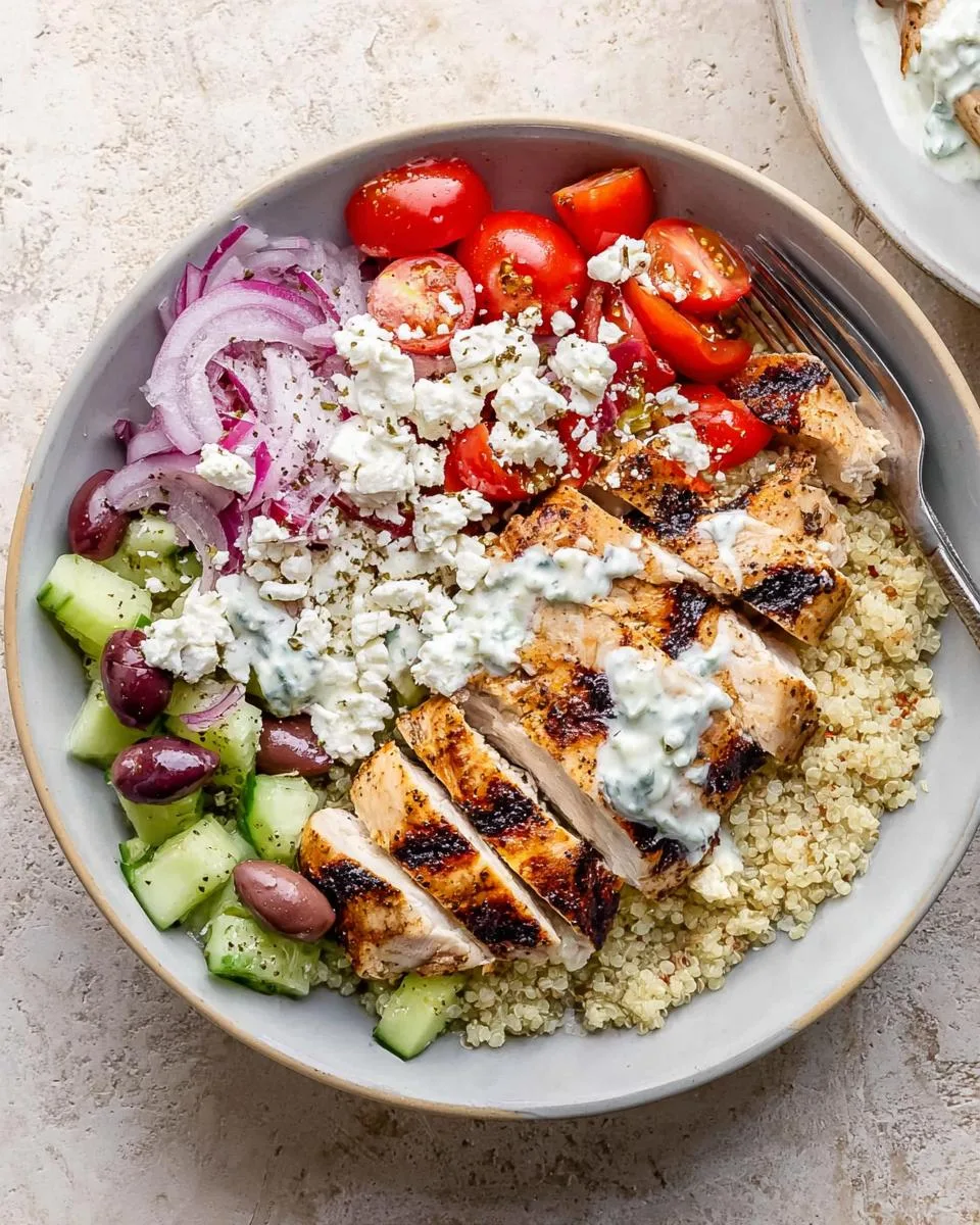 Greek Chicken Bowls - detail 1