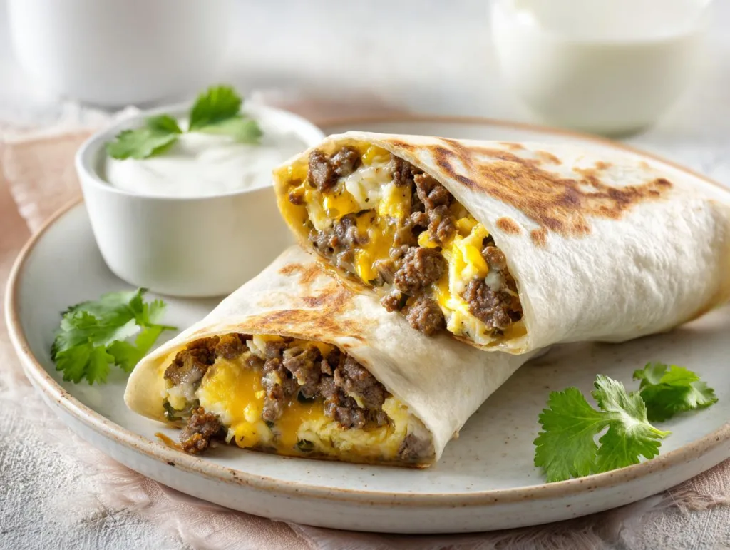 Ground Beef Breakfast Burrito