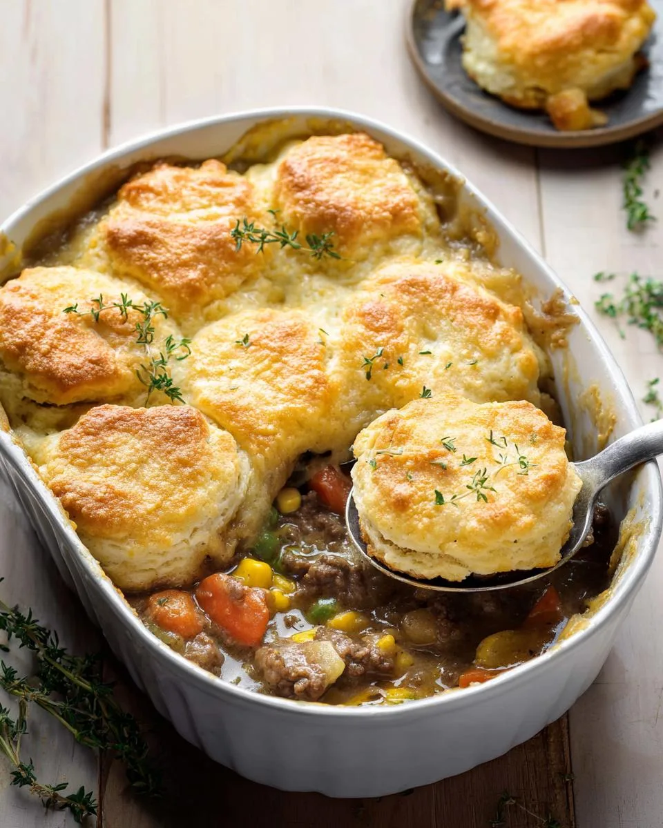 Ground Beef Pot Pie Recipe with Biscuits: Easy 40-Minute Comfort 3 Ground Beef Pot Pie Recipe with Biscuits - detail 1