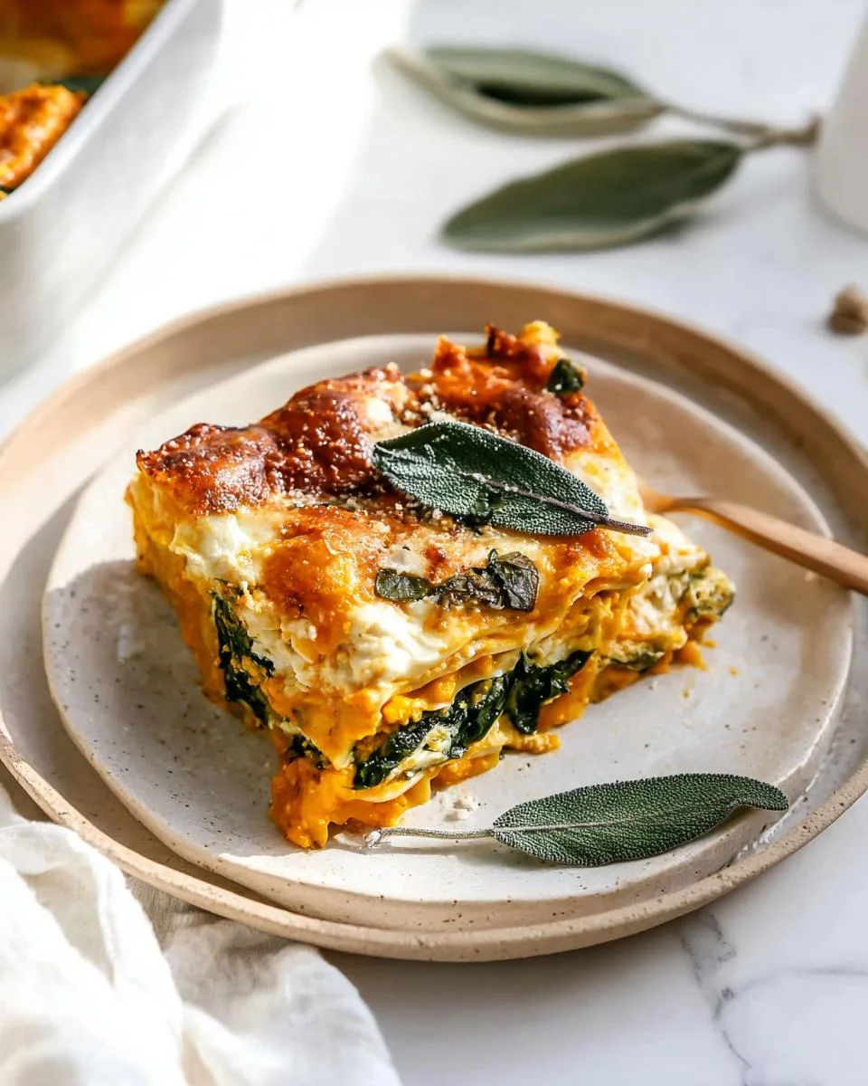 Healthy Pumpkin Spinach Lasagna in 5 Steps 3 Healthy Pumpkin Spinach Lasagna - detail 1