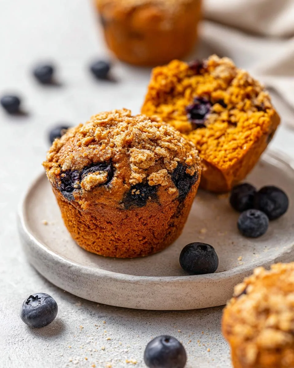 Healthy Whole Grain Pumpkin Blueberry Muffins 35-Min Best 3 Healthy Whole Grain Pumpkin Blueberry Muffins - detail 1