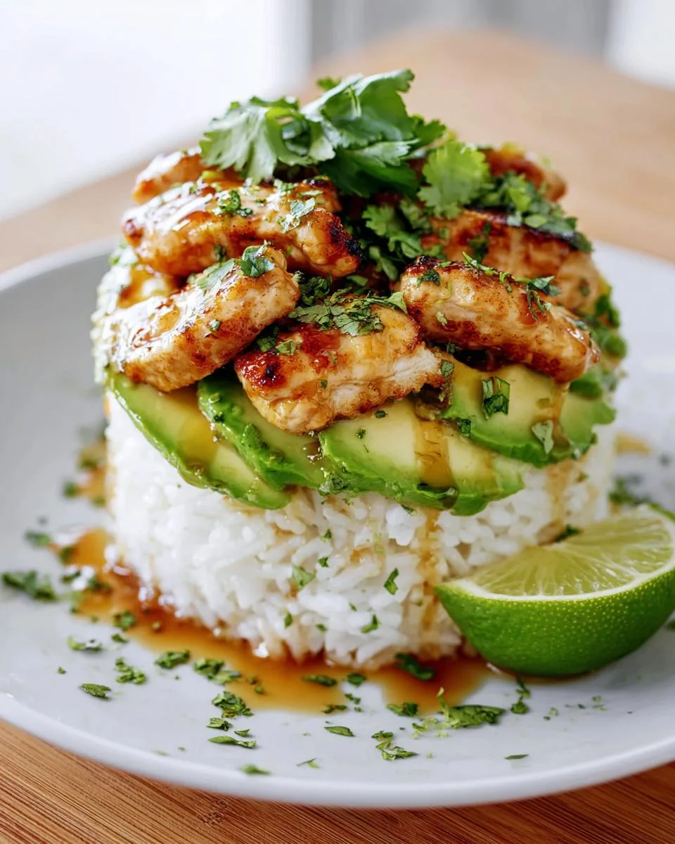 Honey Lime Chicken & Avocado Rice Stack - detail 1