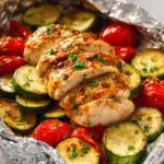3 Honey Mustard Chicken, Tomato & Zucchini Foil Packs 4 Honey Mustard Chicken, Tomato & Zucchini Foil Packs