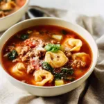 Italian Sausage Tortellini Soup Ready in 45 Minutes 2 Italian sausage tortellini soup