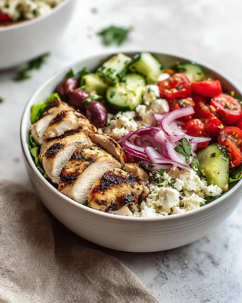 Low Carb Greek Chicken Bowls - detail 1