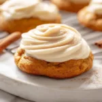 Pillowy Pumpkin Cookies with Cream Cheese Frosting
