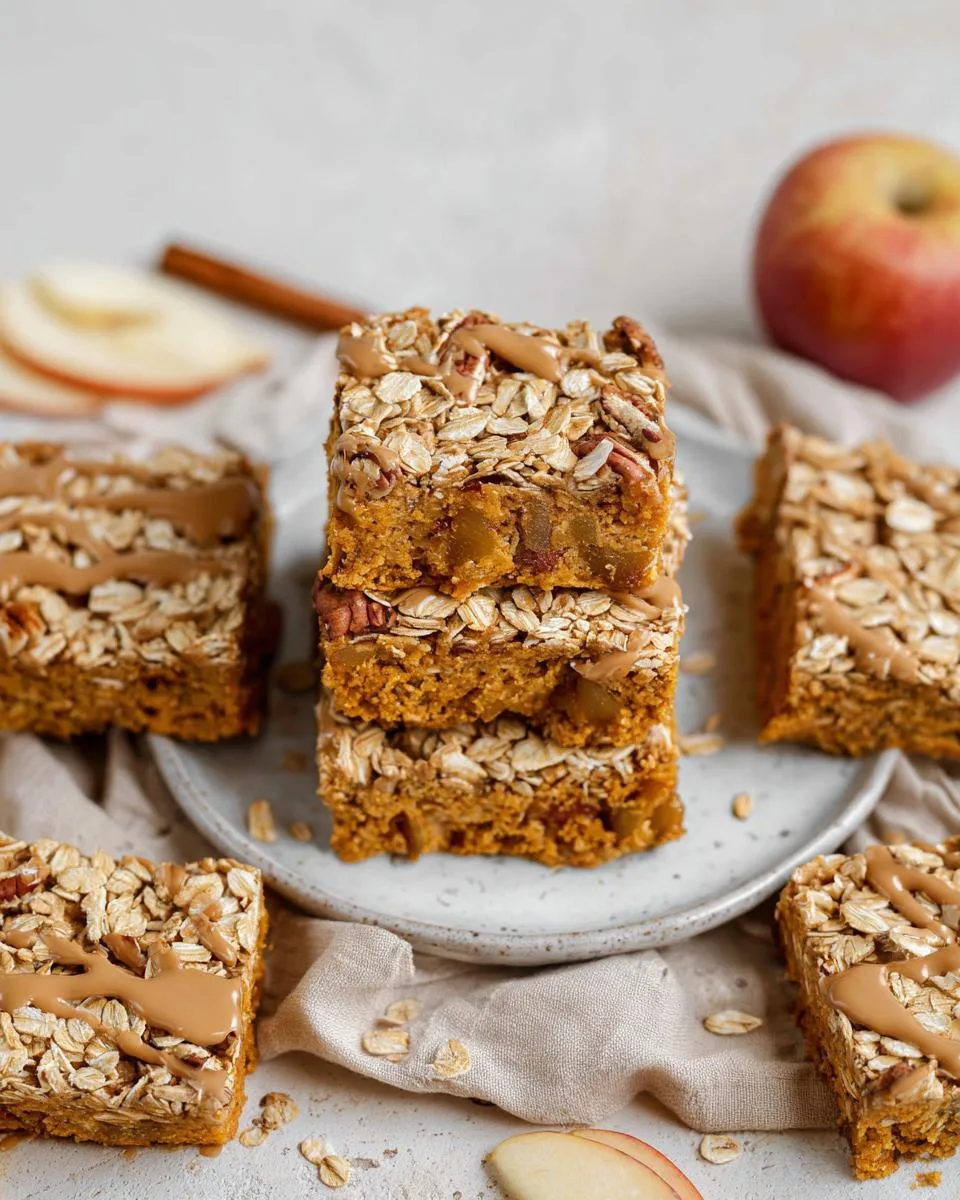 Easy 10-Minute Pumpkin Apple Oat Bars: Healthy 3 Pumpkin Apple Oat Bars - detail 1