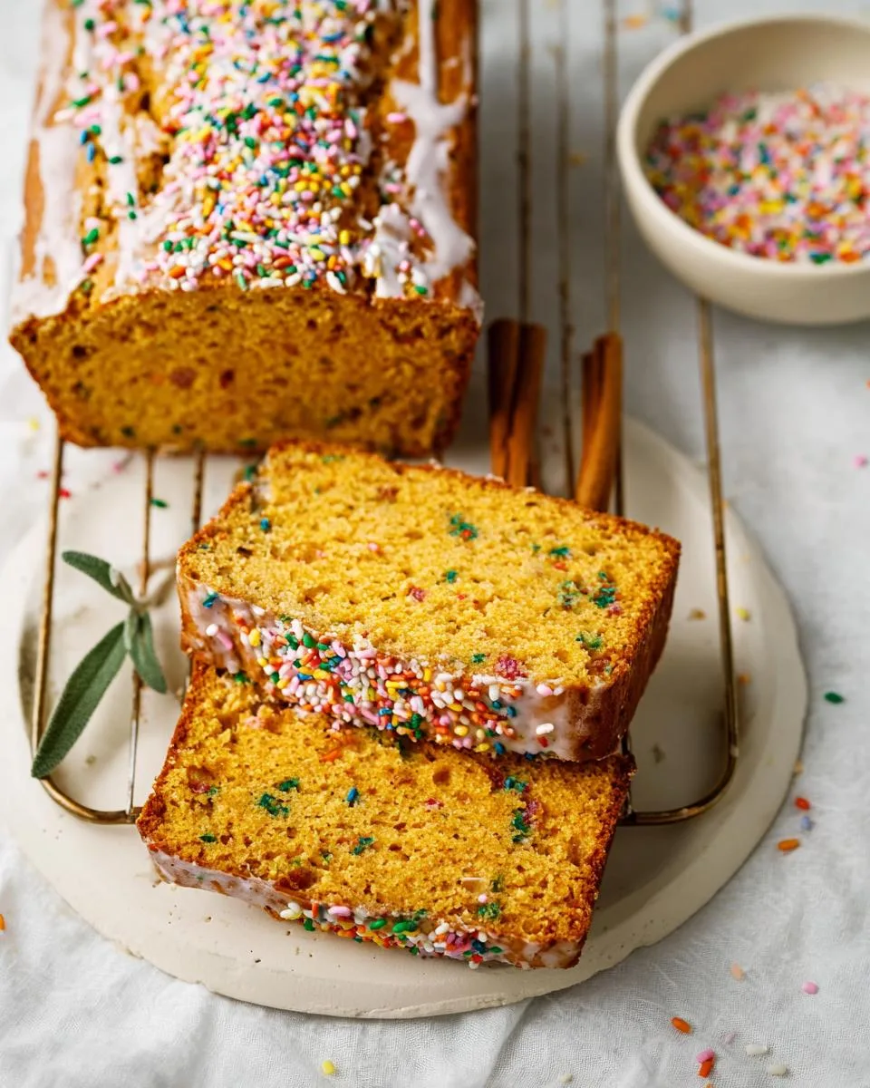 Pumpkin Birthday Cake Bread 1 Incredible Loaf 3 Pumpkin Birthday Cake Bread - detail 1