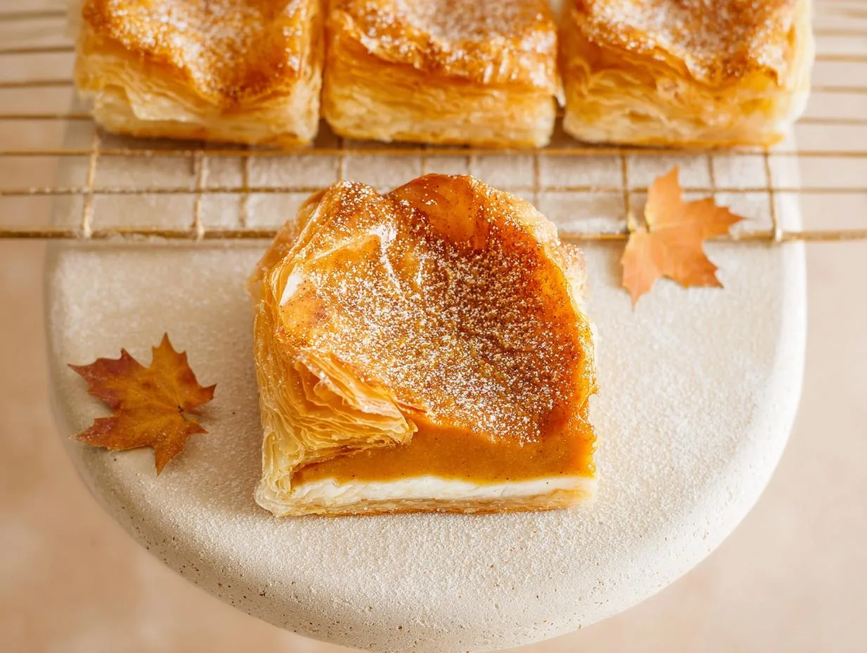 Pumpkin Cheesecake Upside-Down Puff Pastry