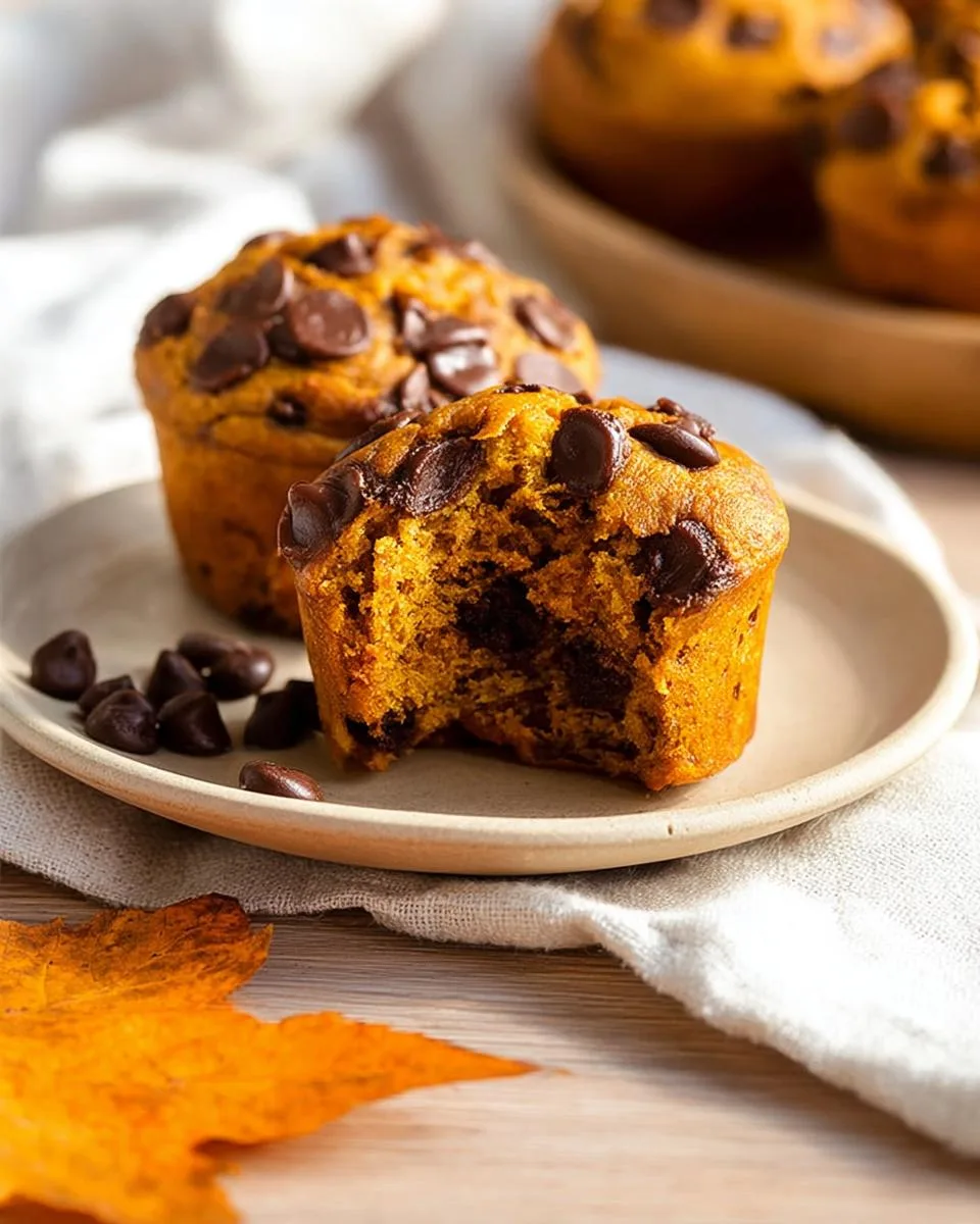 Pumpkin Chocolate Chip Muffins: 1 Bowl Bliss 3 Pumpkin Chocolate Chip Muffins - detail 1